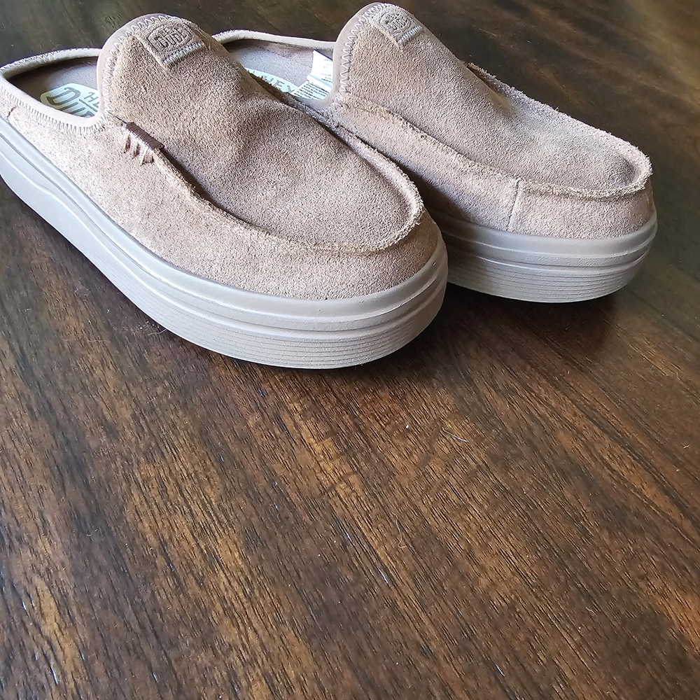 Hey Dude Women's Platform Shoes in Tan